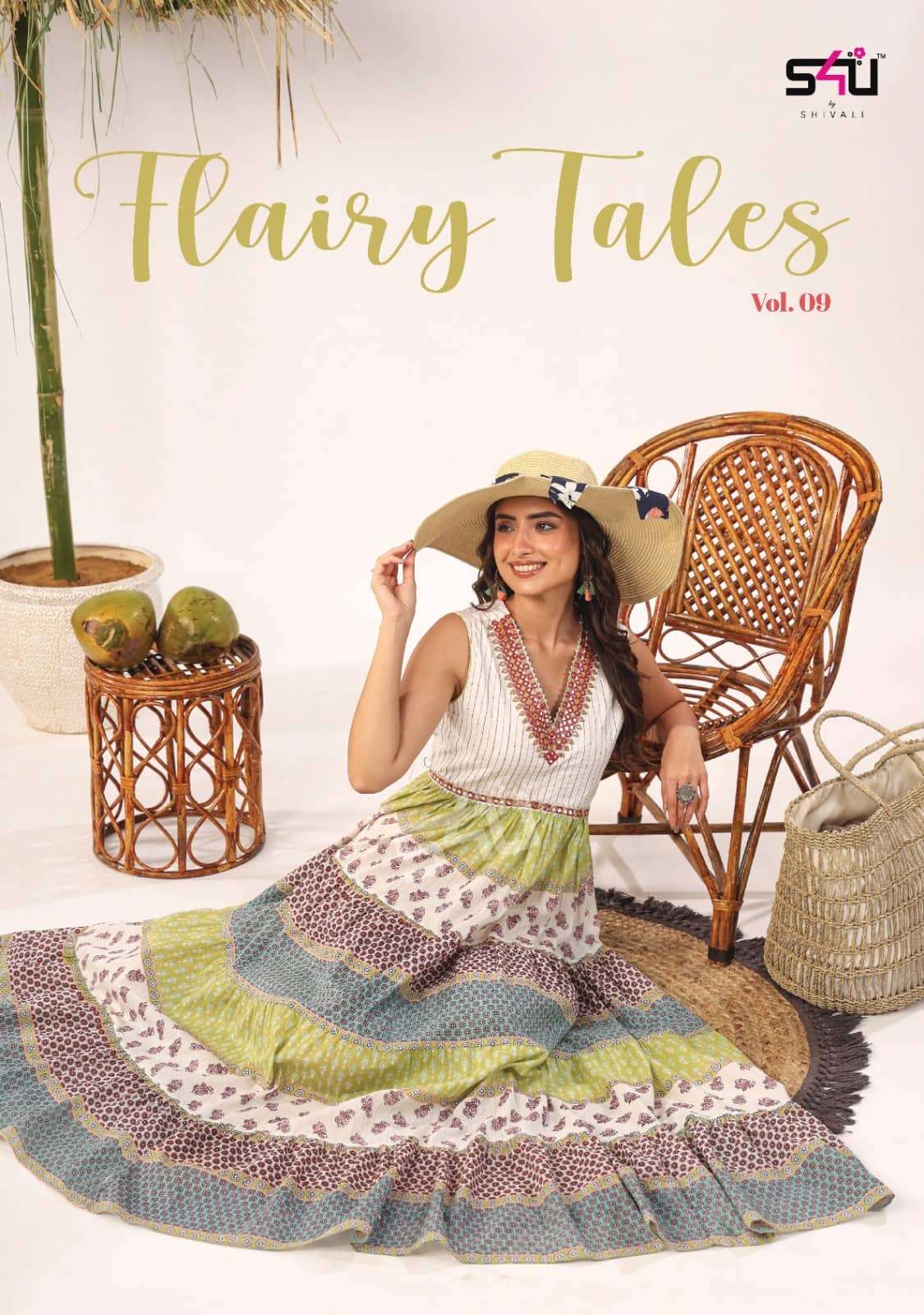 S4U Flairy Tales Vol 9 Fancy Cotton printed Kurti Gown New Collection