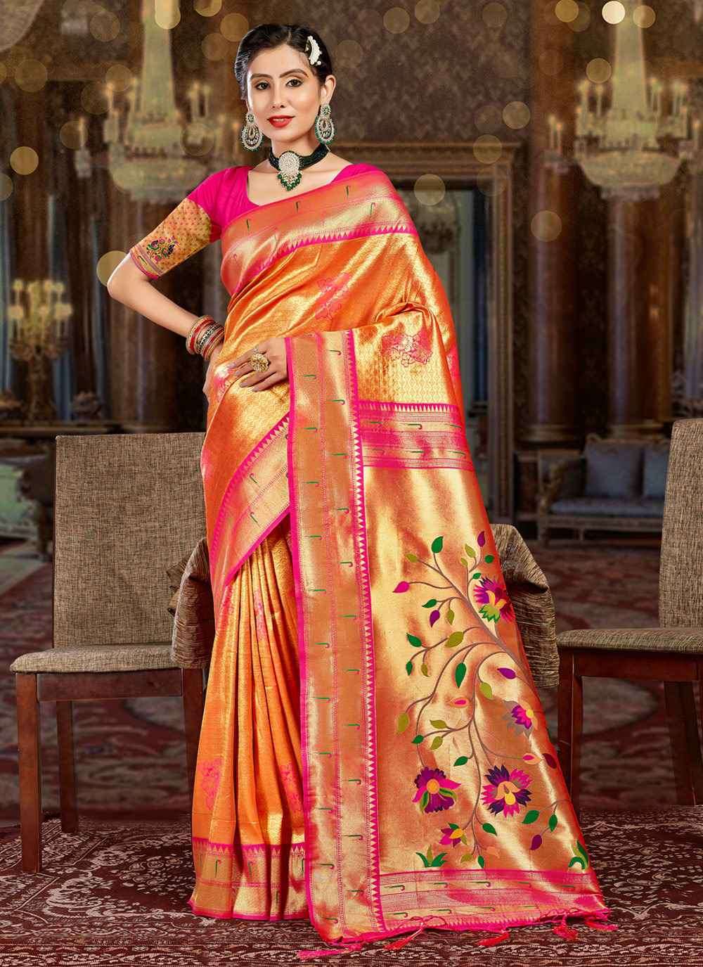 Embroidered Party Wear Saree in Wine Silk crepe - SR23349