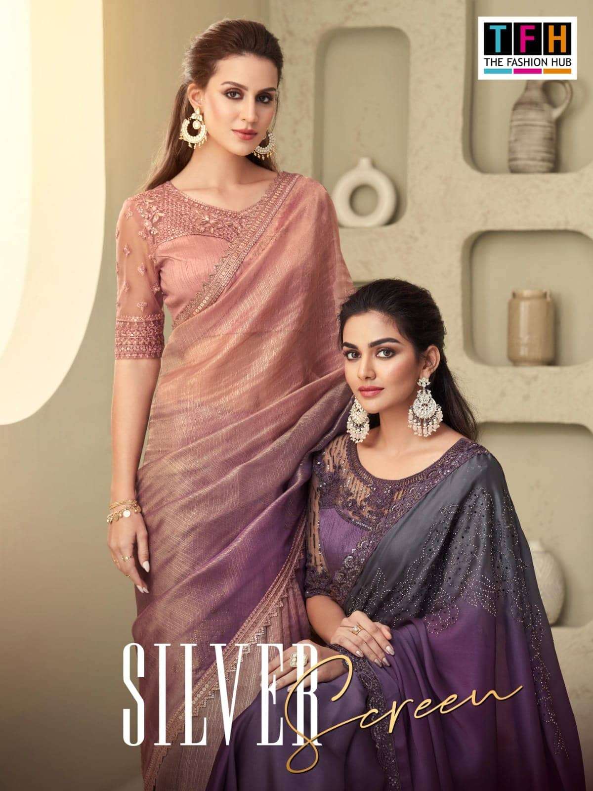 TFH Silver Screen 18th Edition Heavy Designer Party Wear Style Saree Catalog Collection