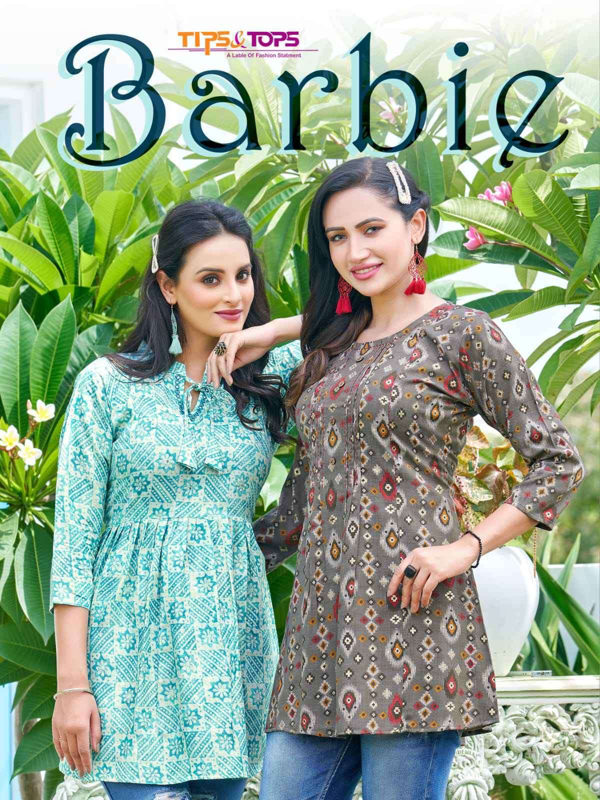 Tips And Tops Barbie Fancy Rayon Western Wear Short Kurti Collection