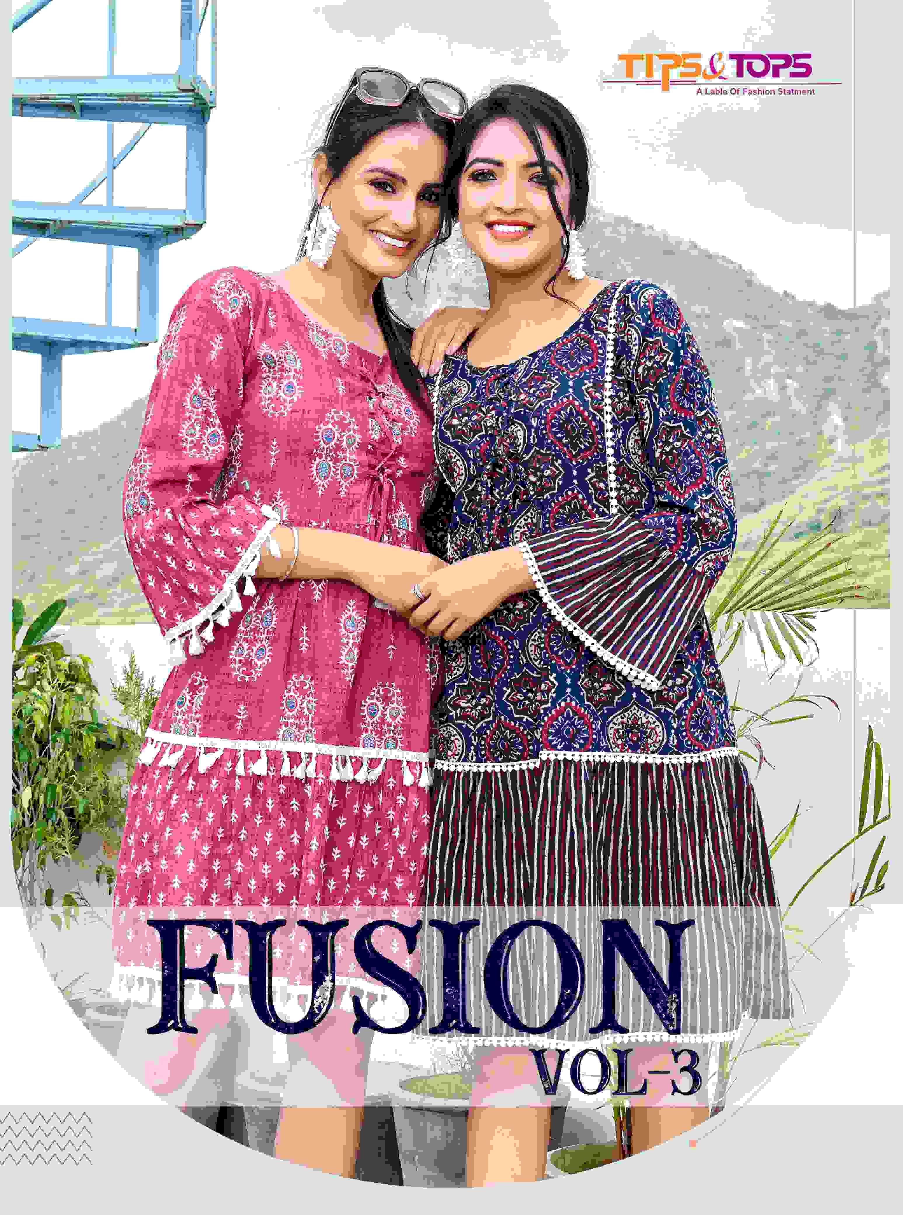Tips And Tops Fusion Vol 3 Ethnic Wear Frock Style Tunic Ladies Collection