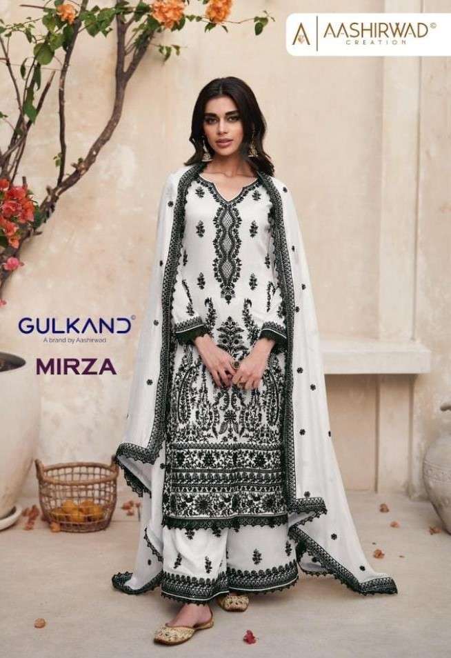 Aashirwad Gulkand Mirza Heavy Lucknowi Designs Ladies Suit Partywear Collection