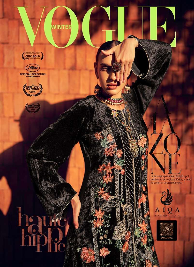 Aiqa Winter Vogue Ethnic Designs Velvet Designer Ladies Suits Catalog Suppliers