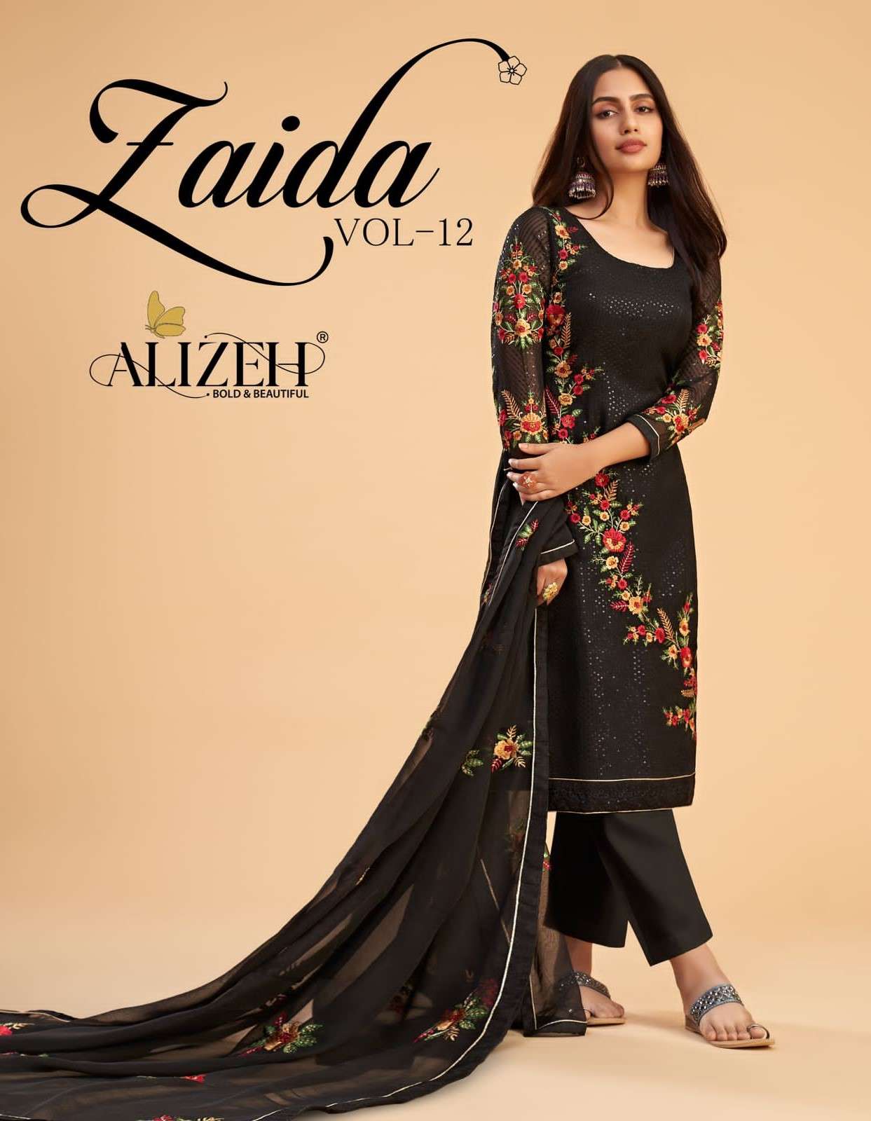 Alizeh Zaida Vol 12 Fancy Work Designer Festive Wear Dress Catalog Supplier