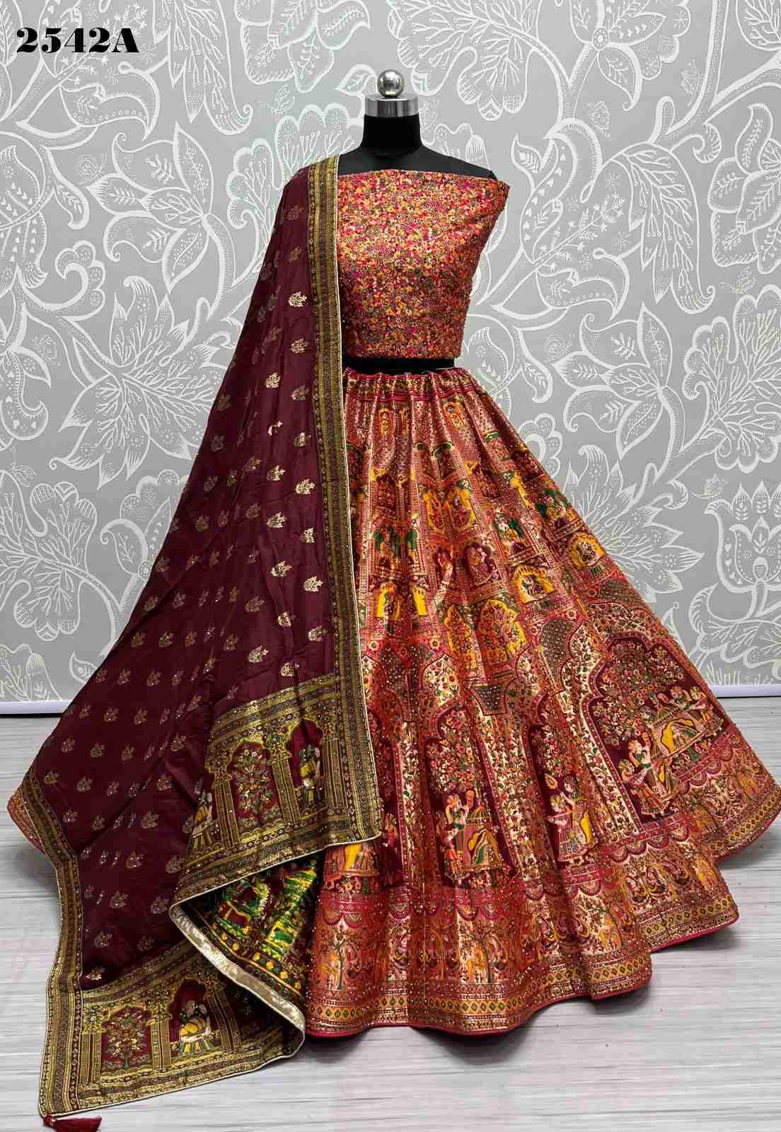 Anjani Art 2542 Colors Heavy Banarasi Designer Dulhan Lehenga Exporter