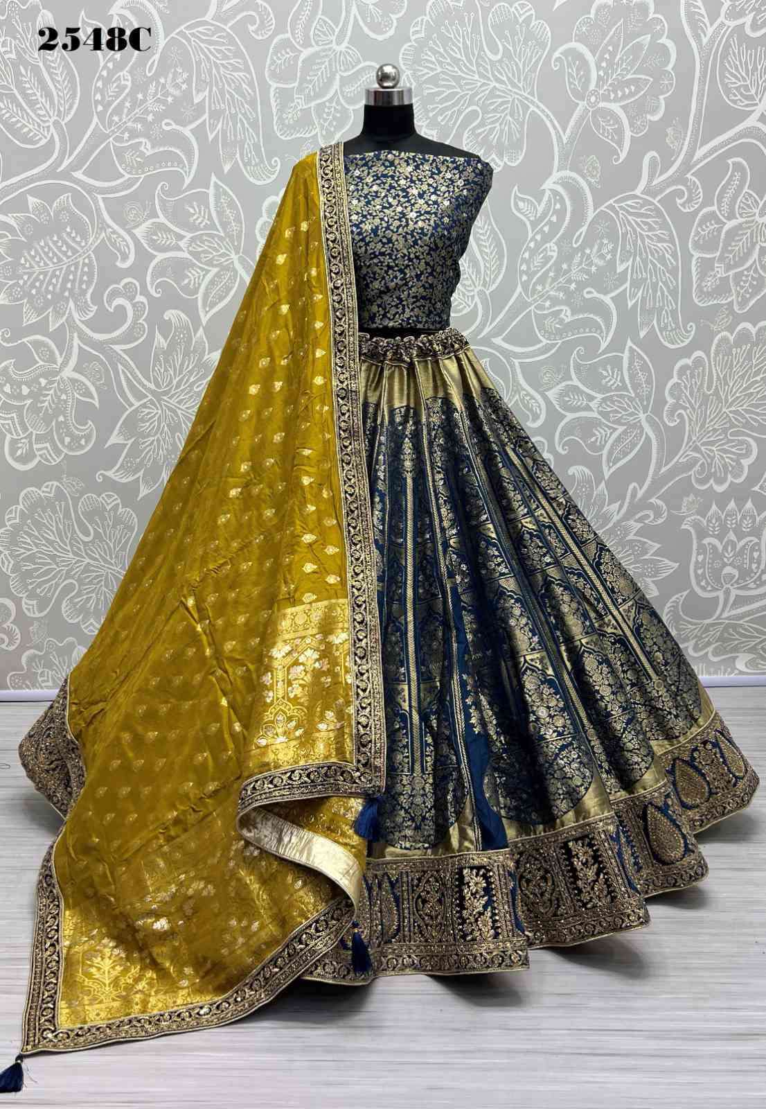 Anjani Art 2548 Colors Latest Designer Bridal Wear Banarasi Lehenga New Arrivals