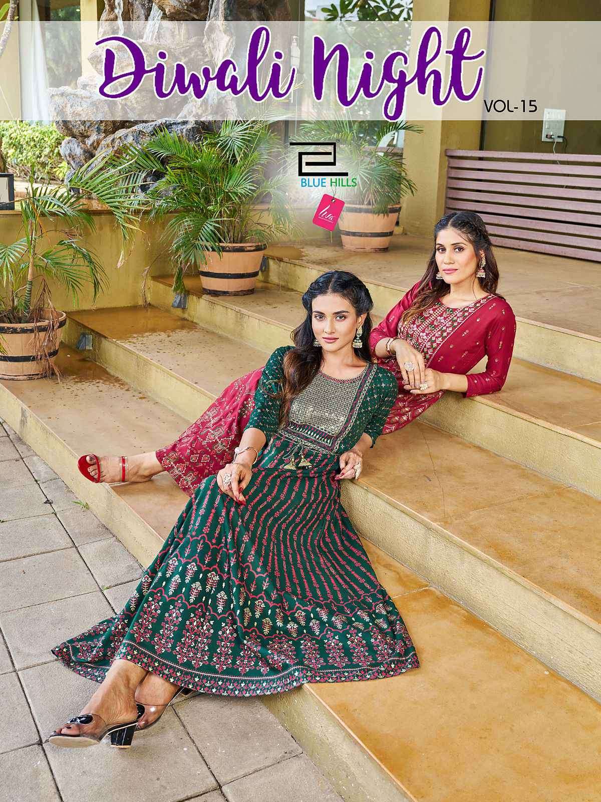 Blue Hills Diwali Night Vol 15 Festive Wear Designer Kuti Gown New Arrivals