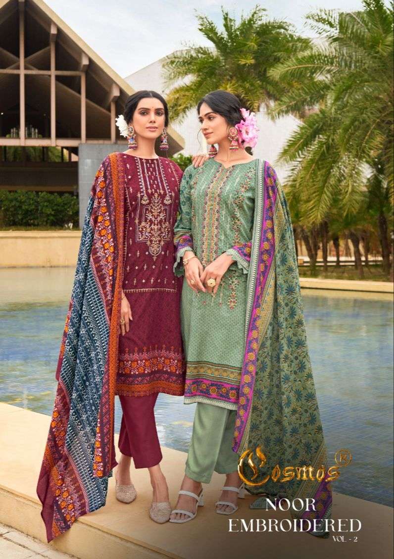 Cosmos Noor Embroidered Vol 2 Exclusive Pakistani cotton Suit Collection