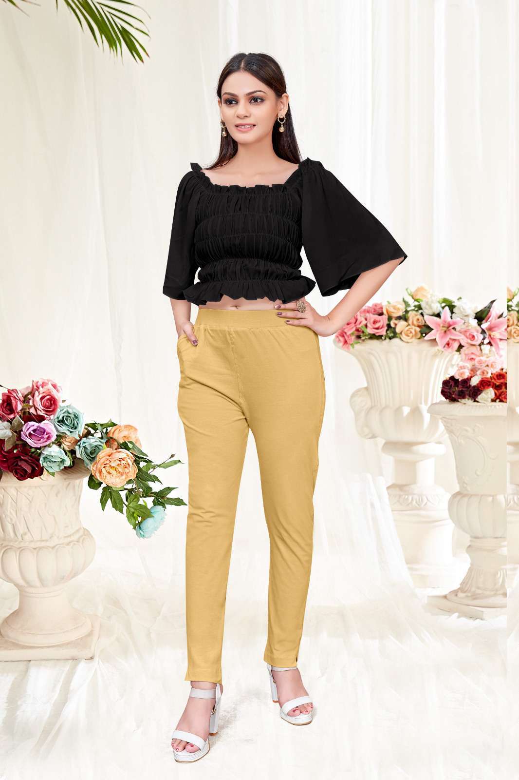 Ladies Cotton Lycra Pants at Best Price in New Delhi | Essence Outfit India  Pvt. Ltd.