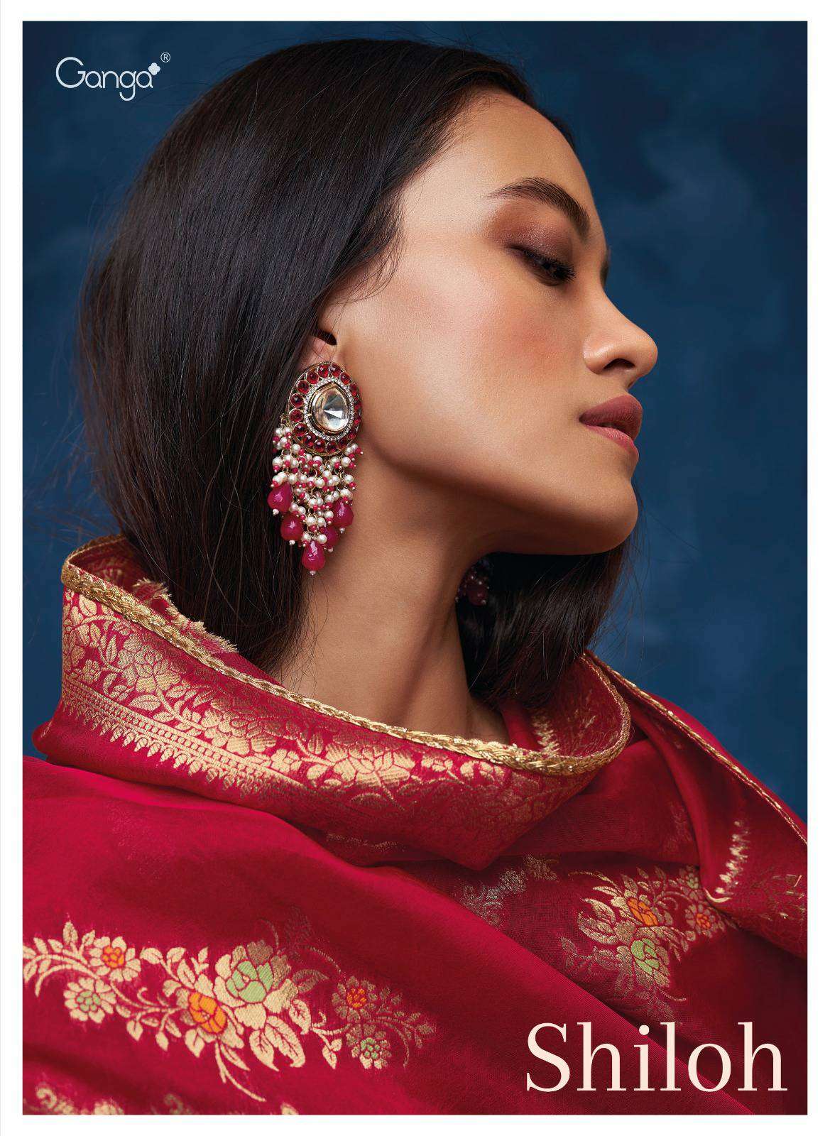Ganga Shiloh Stylish Fancy Jacquard Ladies Suit Festive Collection
