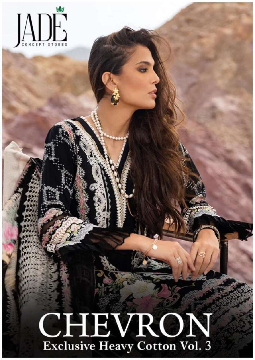 Jade Chevron Vol 3 Pakistani Designs Heavy Cotton Dress Catalog Suppliers