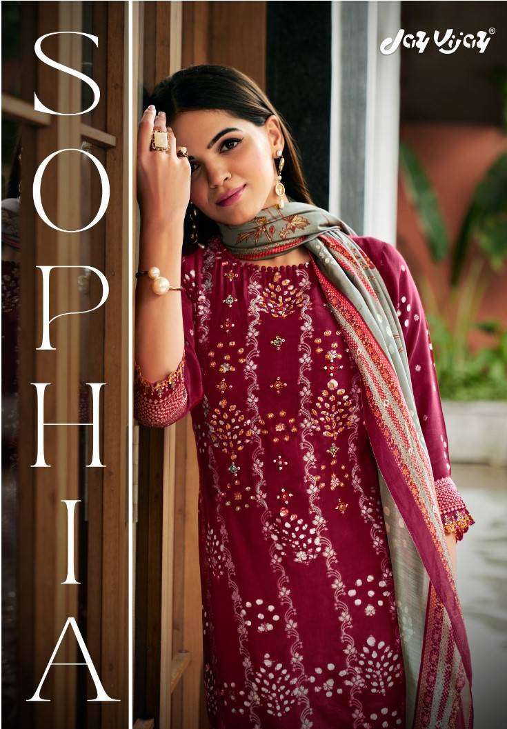 Jay Vijay Sophia Fancy Jacquard Silk Festive Wear Salwar Suit Catalog Dealers