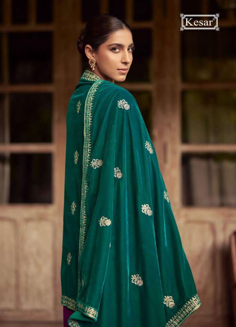 Karachi Prints Kesar Ek Noor Designer Velvet Suit Latest Catalog 2023