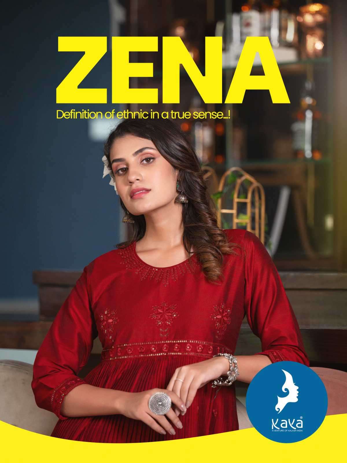 Kaya Zena Designer Silk Ethnic Wear Fancy Kurti Catalog Exporter