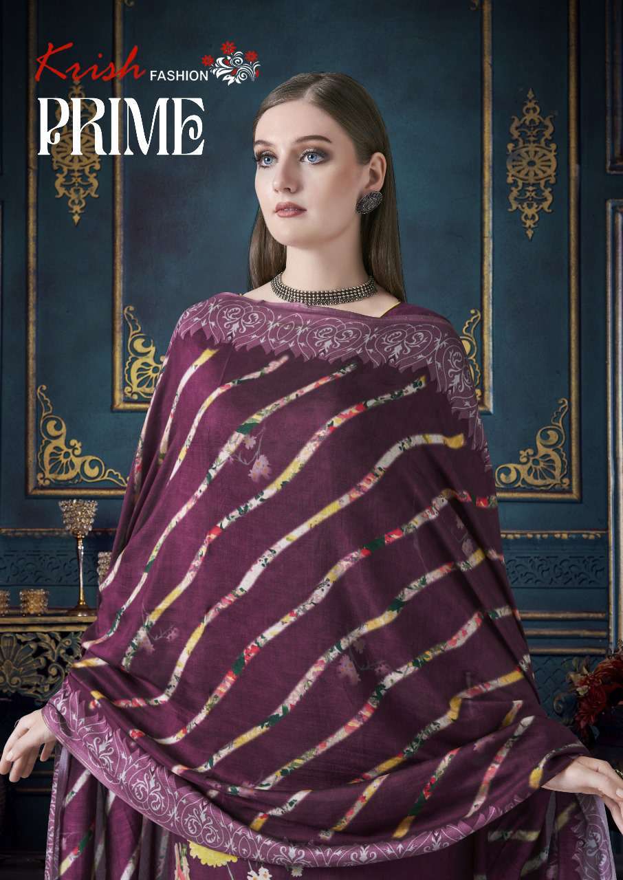 Krish Fashion Prime 2238 Fancy Muslin Traditional Dress Catalog Exporter