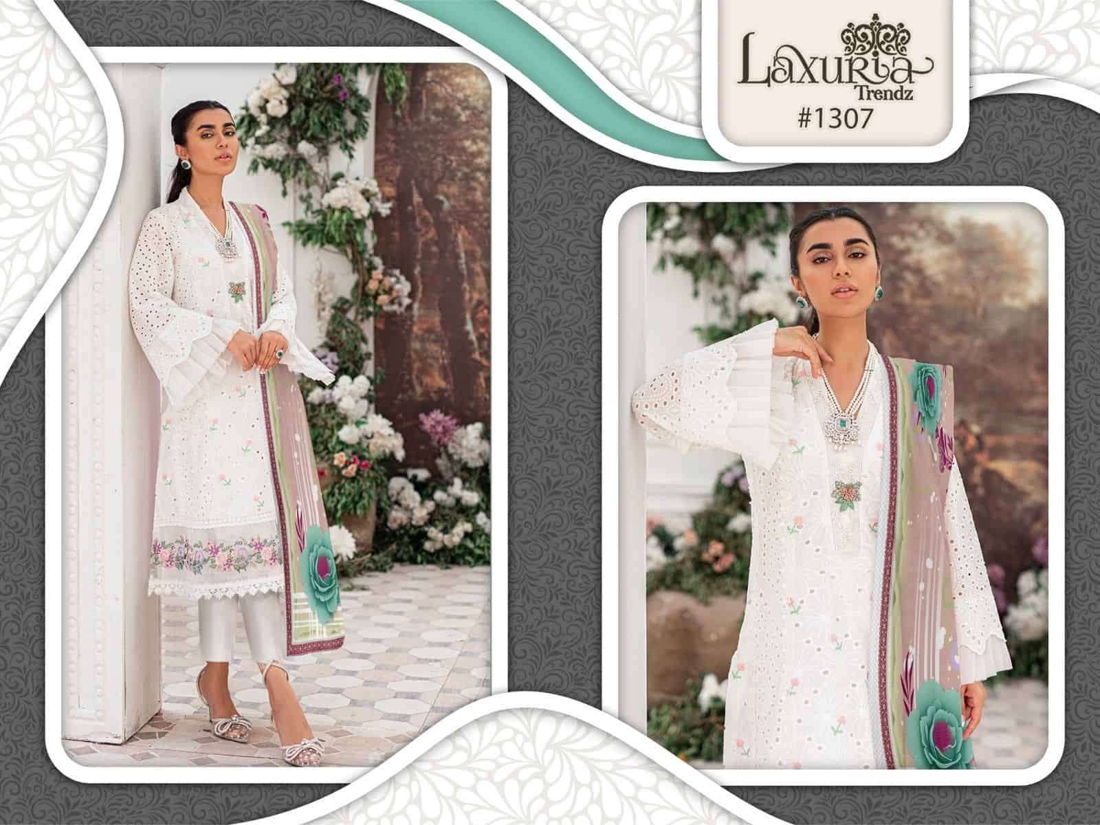 Laxuria Trends 1307 Fancy Readymade Pakistani Suit Online Wholesaler