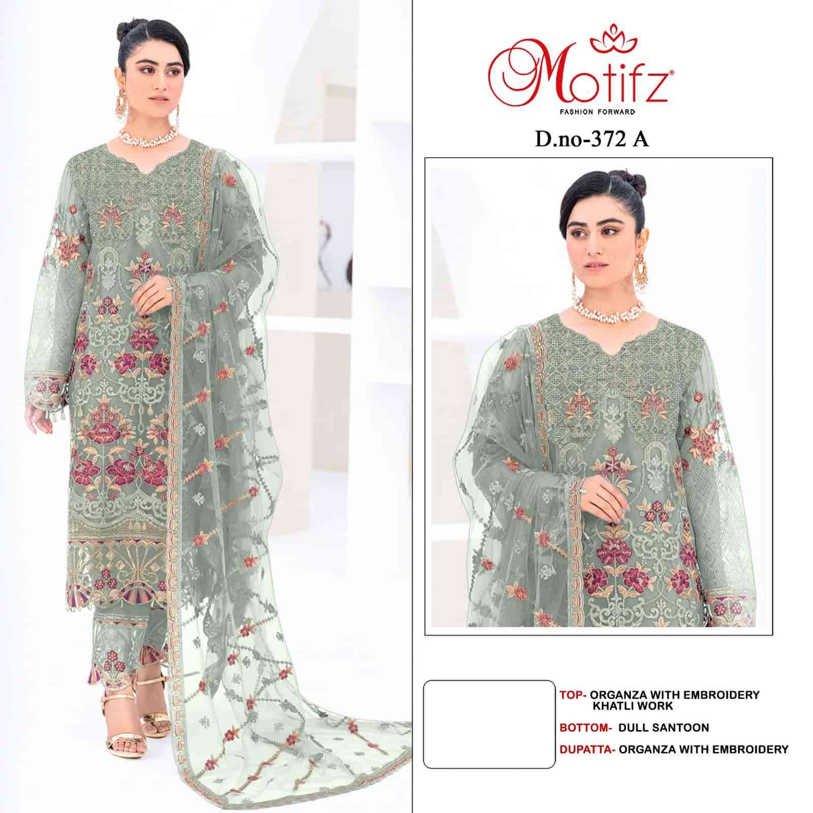 Motifz 372 Colors Festive Wear Style Designer Pakistani Salwar Suit Wholesaler 