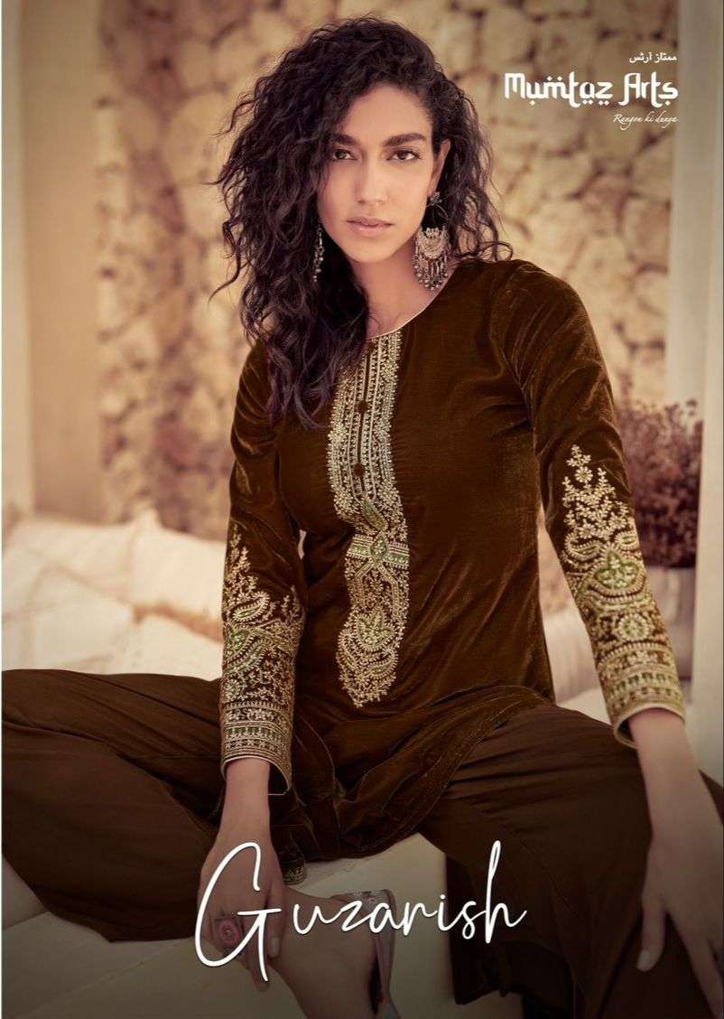 Mumtaz Arts Guzarish Traditional Wear Pure Velvet Stylish Dress Catalog Exporter
