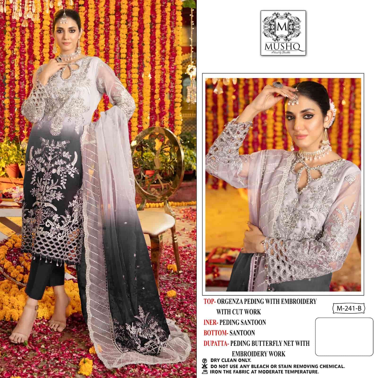 Mushq M 241 Colors Exclusive Heavy Style Designer Pakistani Suit Wholesaler