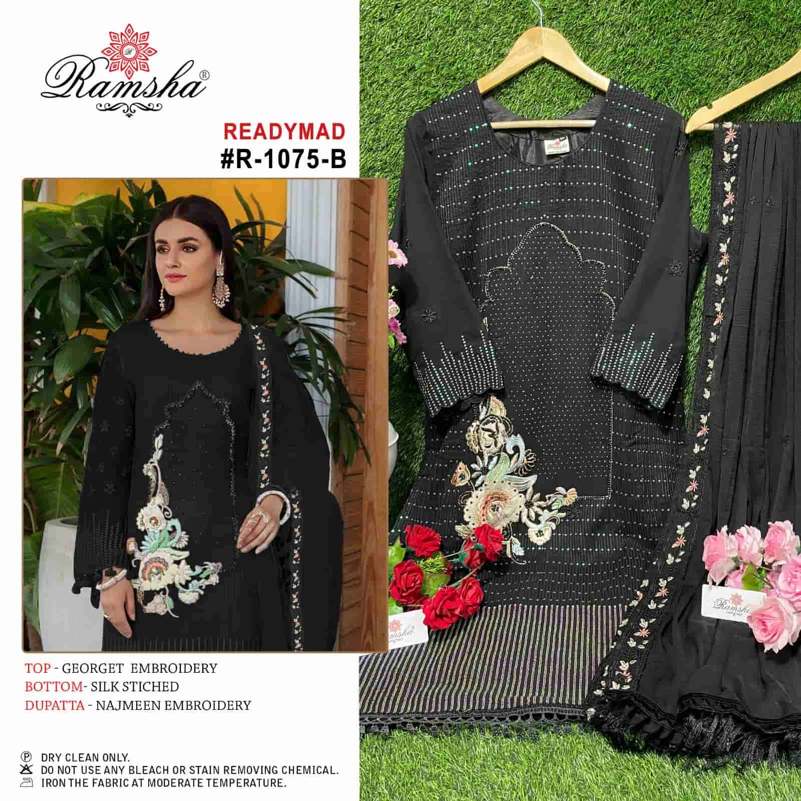 Ramsha R 1075 B Pakistani Readymade Salwar Suit Online Supplier 