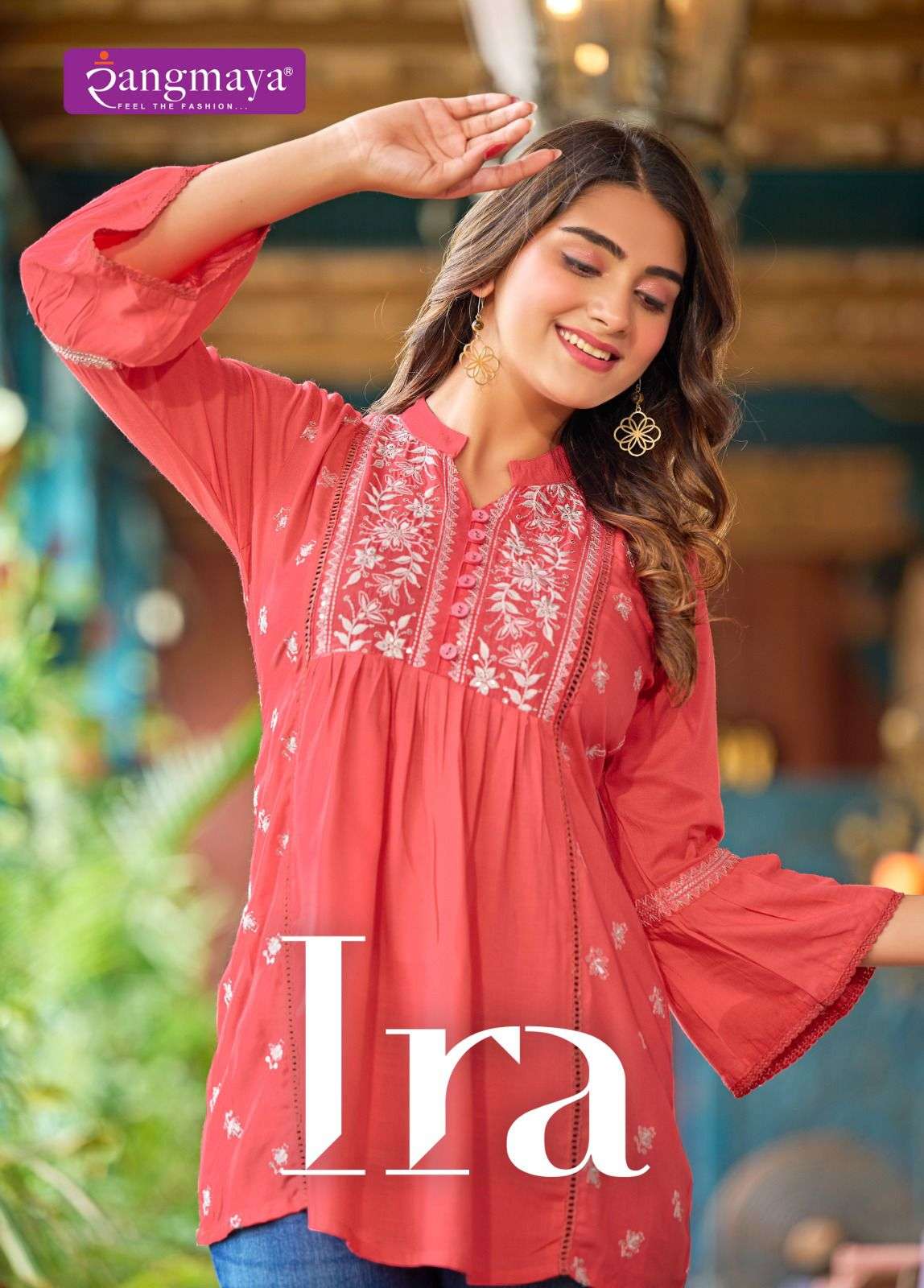 Rangmaya Ira Exclusive Western Wear Tunic Tops Catalog Wholesaler
