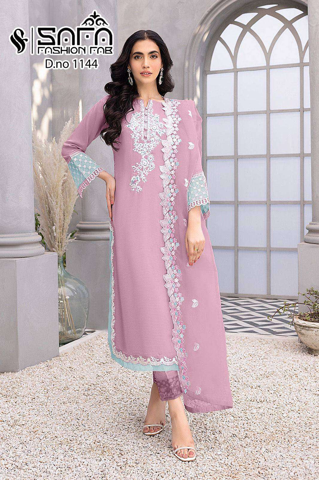 Safa Fashion Fab 1144 Designer 3 Piece Pakistani Suit New Designs