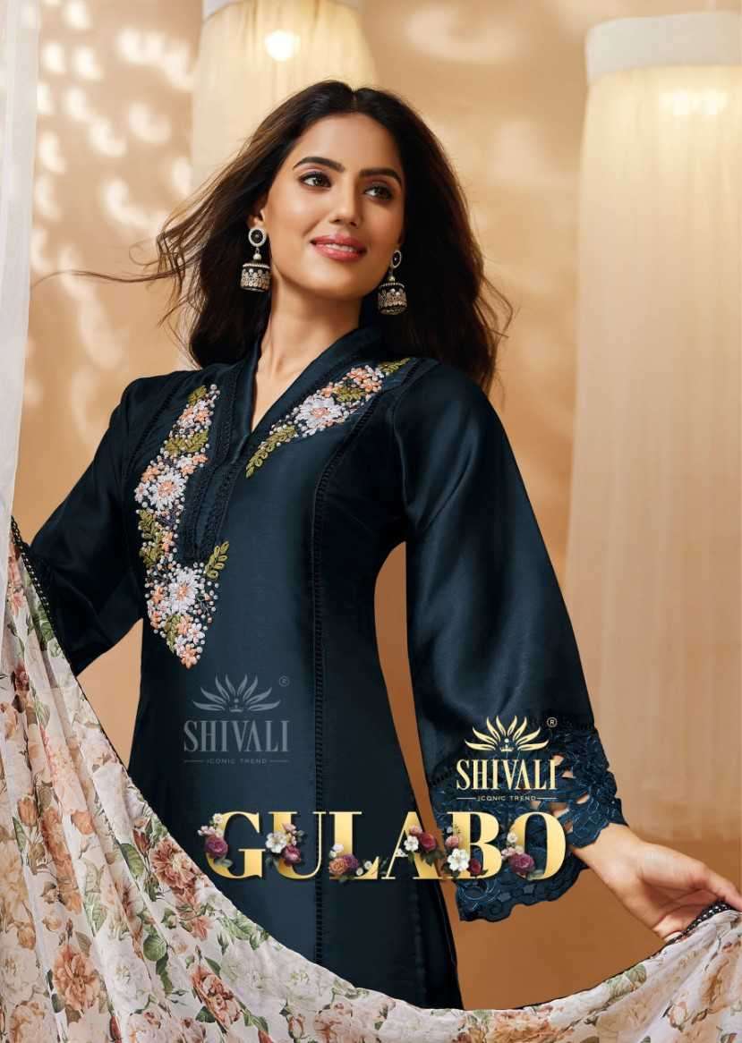Shivali Gulabo Latest Designer Traditional Wear 3 Piece Suit Branded Collection Exporter