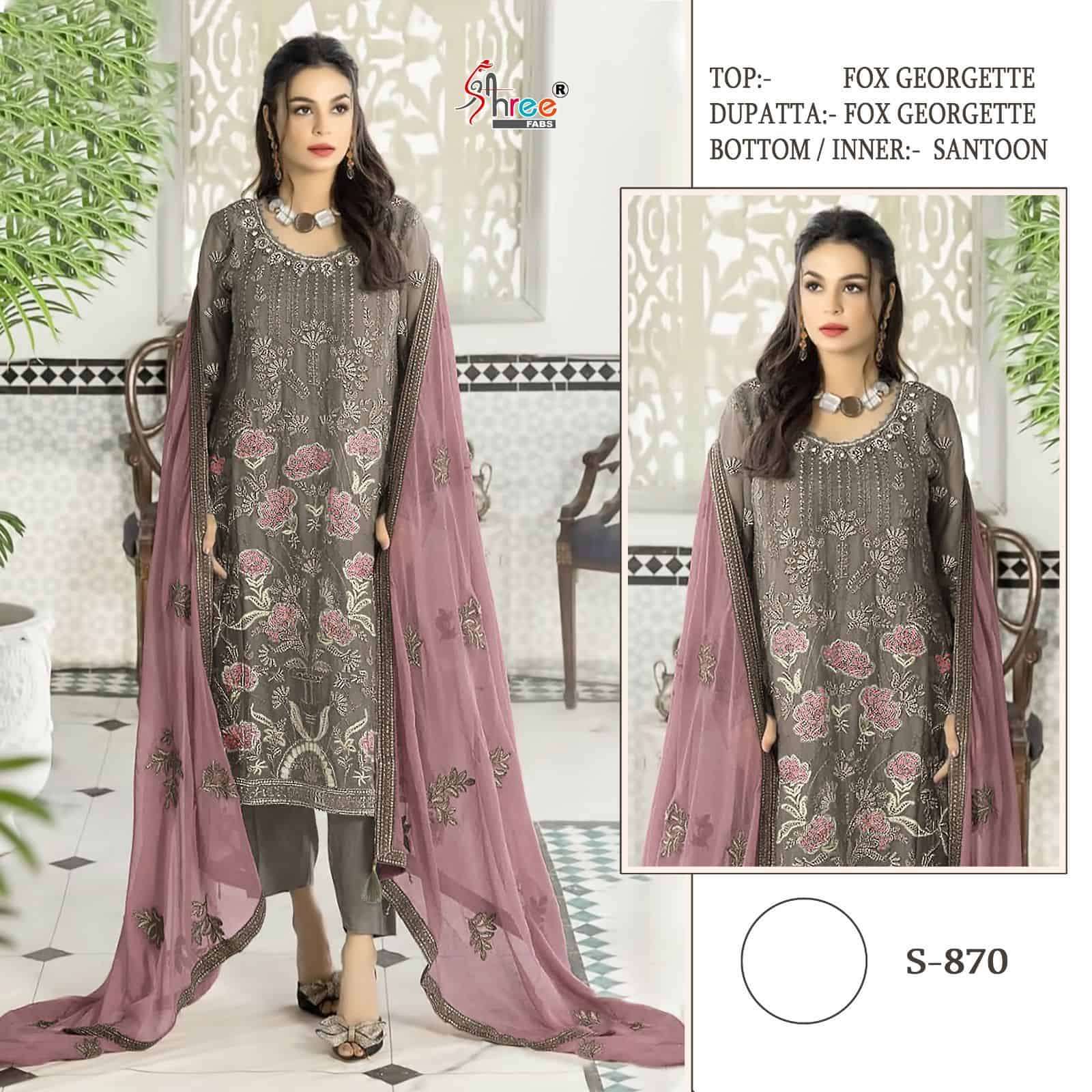 Shree Fabs S 870 Colors Pakistani Heavy Designer Salwar Suit Online Supplier
