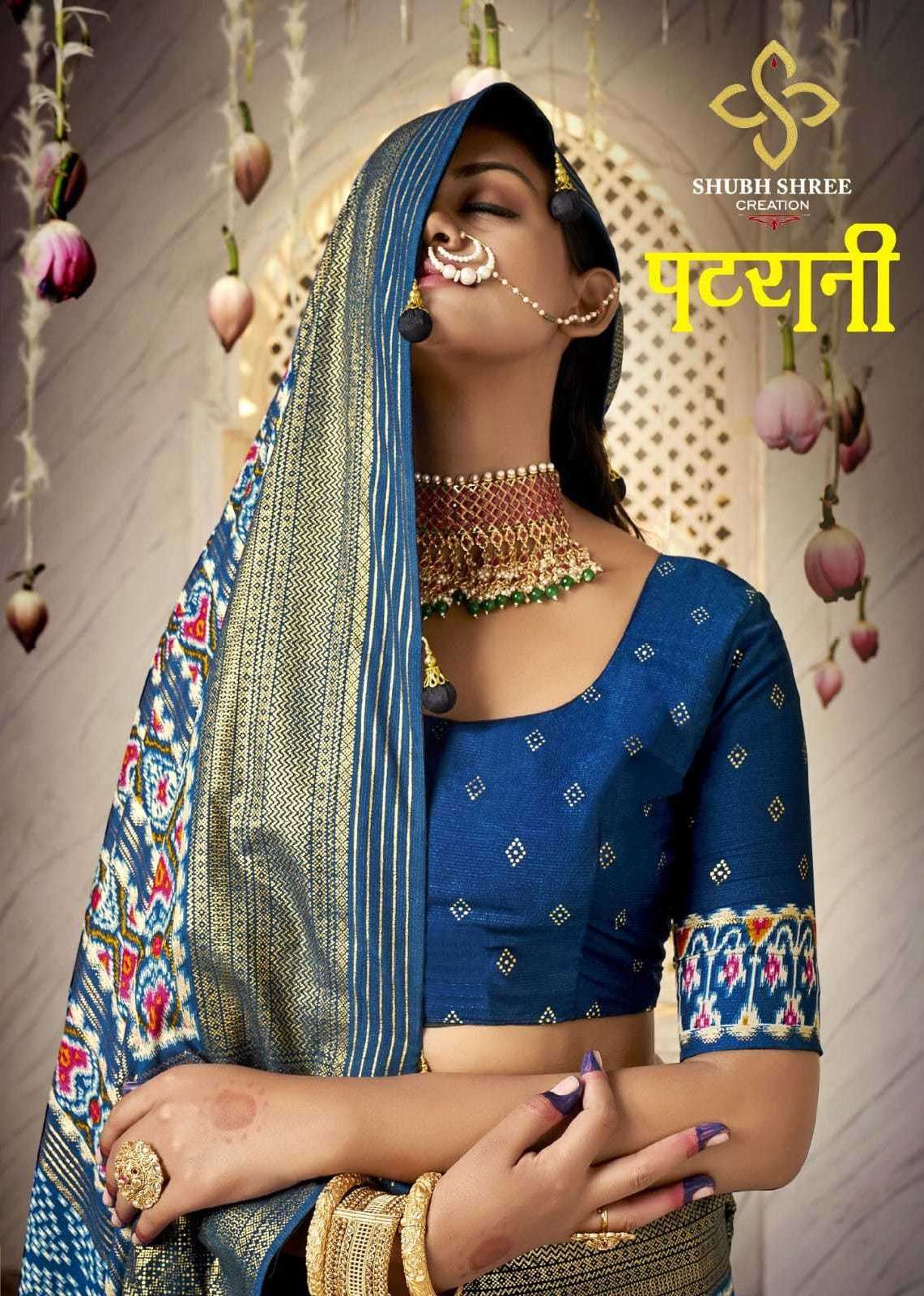 Shubh Shree Patrani Fancy Velvet Silk Ethnic Wear Saree Catalog Exporter