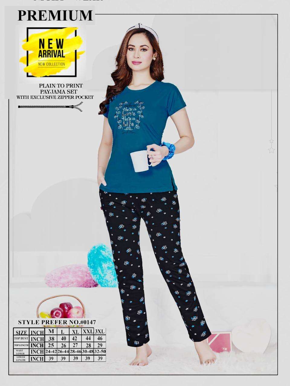Summer Special Vol 147 Fancy Cotton Night Wear T Shirt Pant New Collection