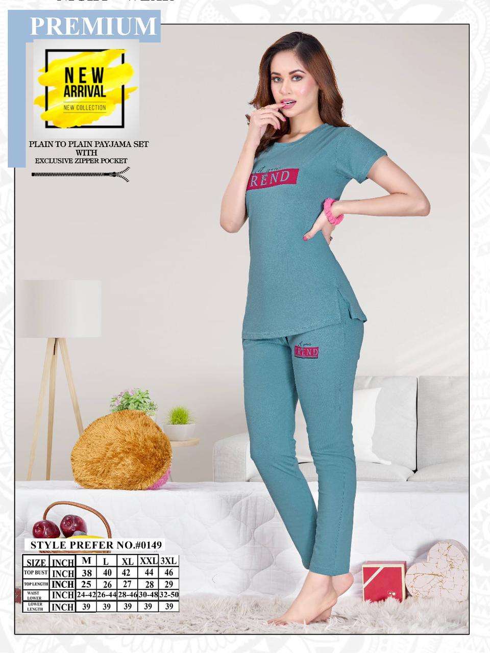 Summer Special Vol 149 New Arrivals Fancy Plain Night Suit Ladies Collection