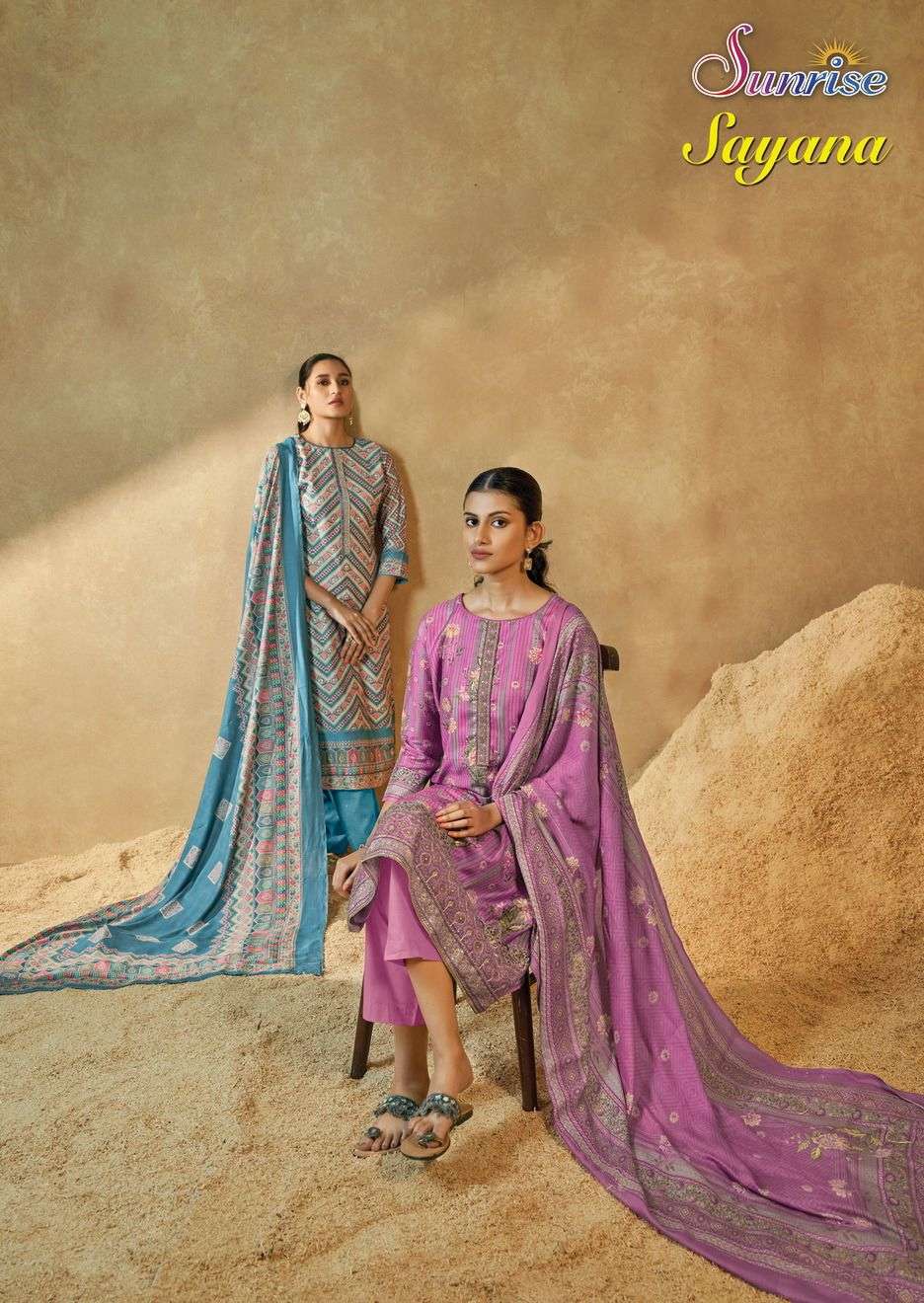 Sunjyoti Sayana Muslin Silk Salwar Suit Catalog Wholesale price
