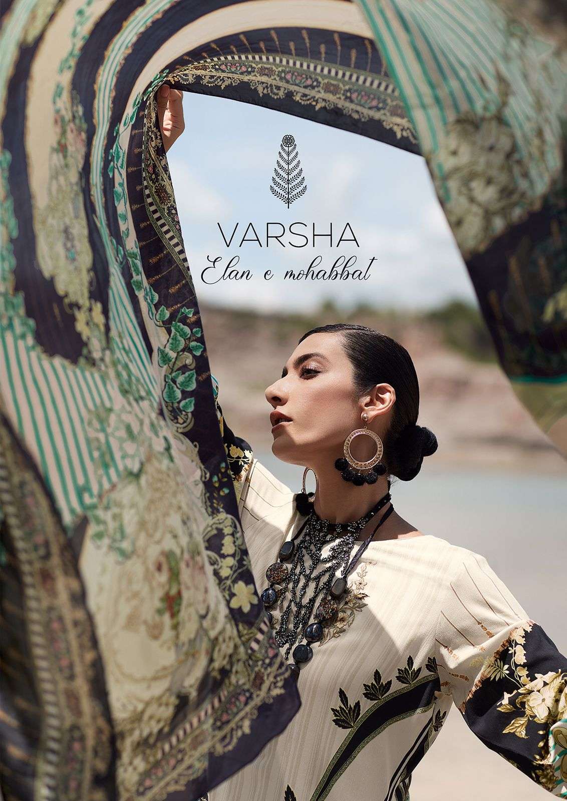 Varsha Elan E Mohabbat Branded Pashmina Silk Suits Online Sales Dealers