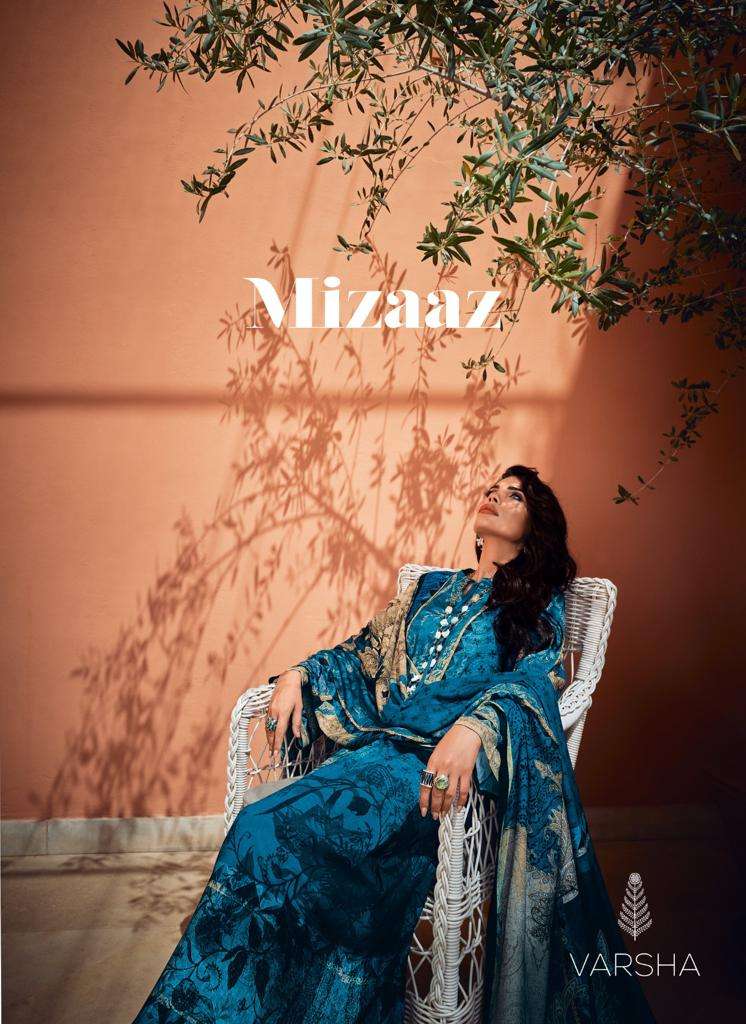 Varsha Mizaaz Designer Pakistani Style Pashmina Silk Suit Collection
