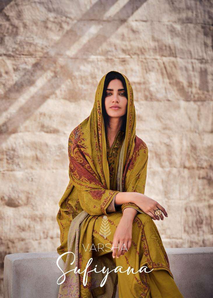 Varsha Sufiyana Stylish Winter Wear Pashmina Silk Suit New Collection