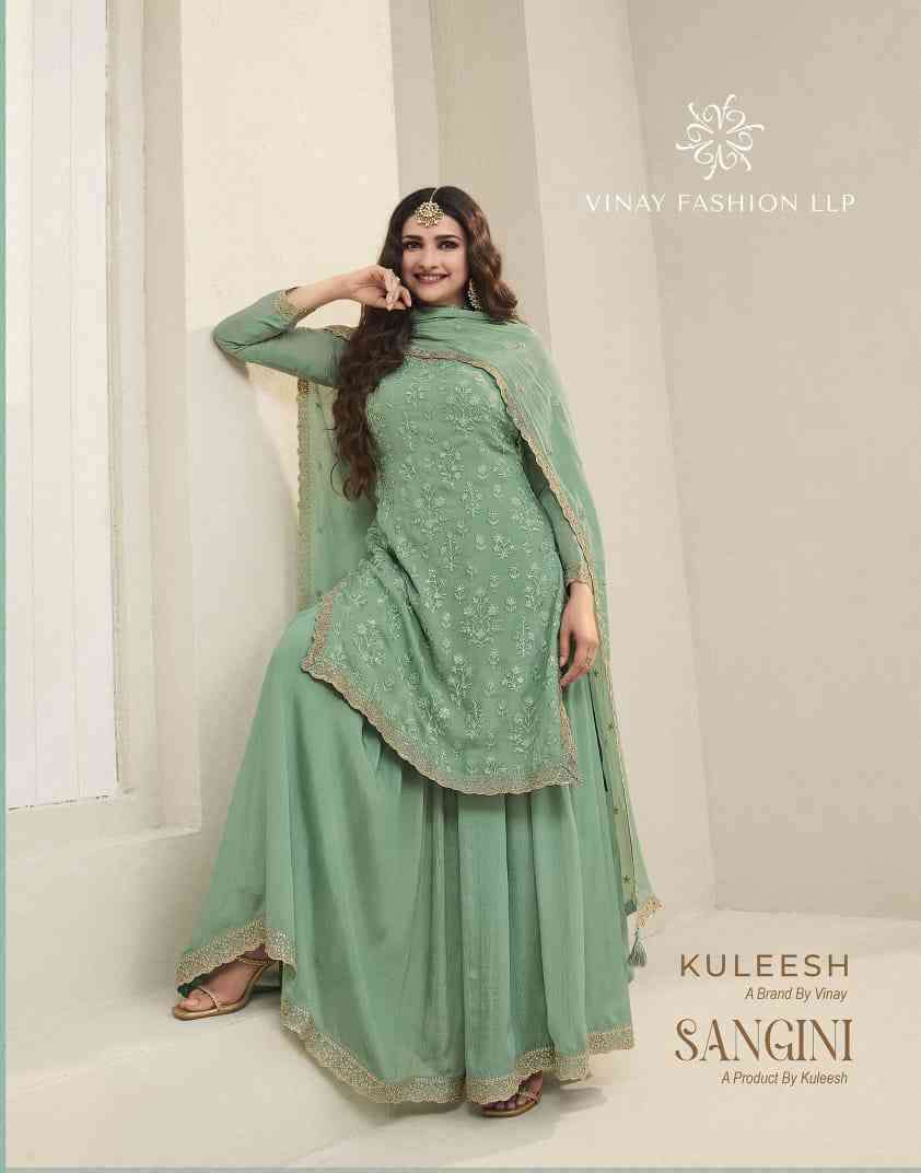 Vinay Fashion Kuleesh Sangini Designer Party Wear Organza Suit Catalog Supplier