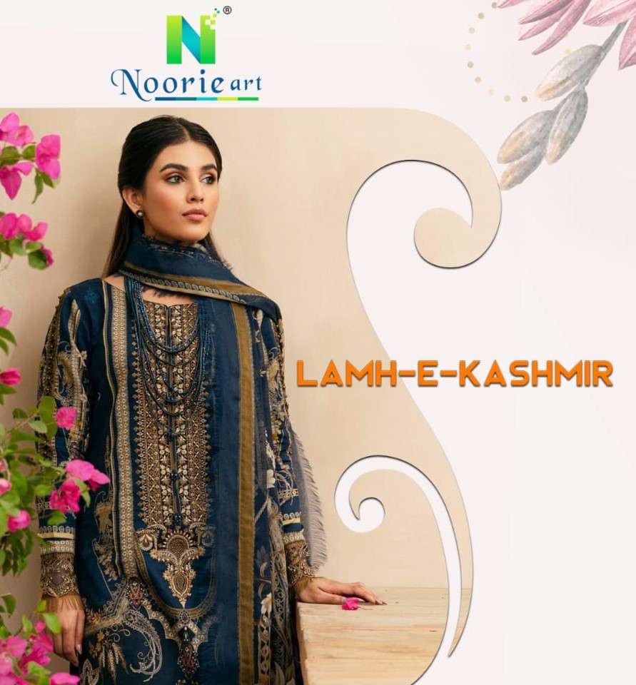 Viona Lamh E Kashmir Pure Velvet Kashmiri Style Winter Wear Suit Exporter