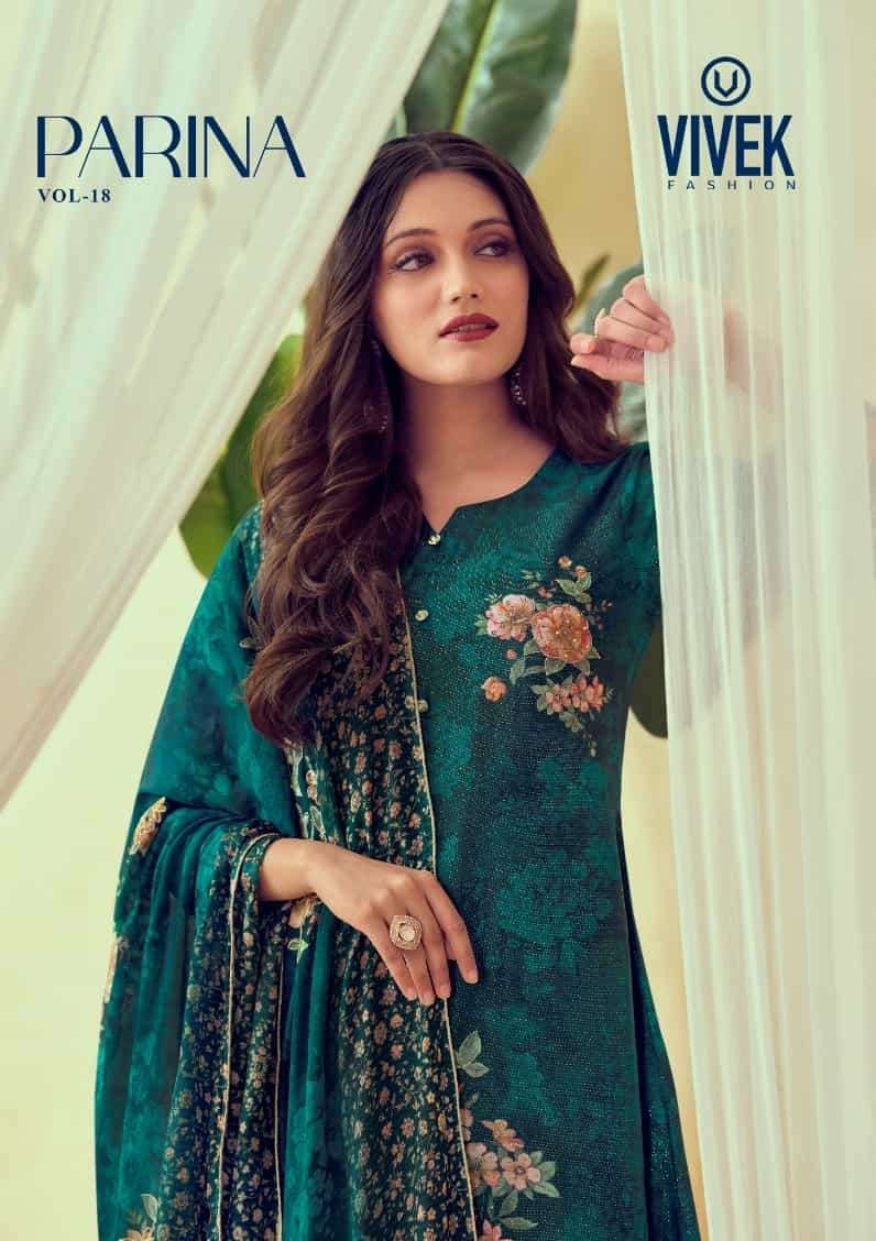Vivek Fashion Parina Vol 18 Exclusive Silk Salwar Suit Catalog Wholesale Price