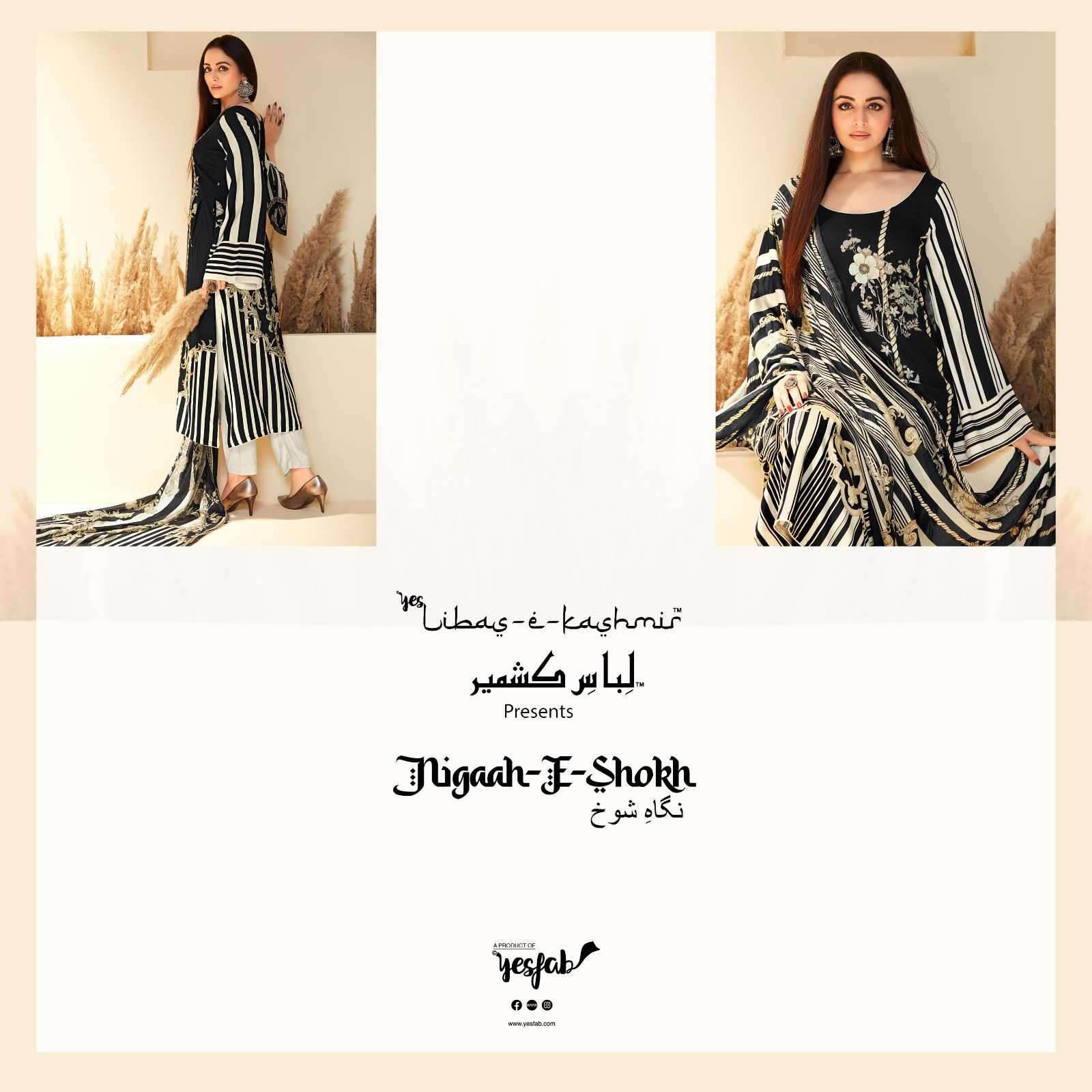 Yesfab Nigaah e Shokh Exclusive Winter Wear Ladies Suit Collection 2023