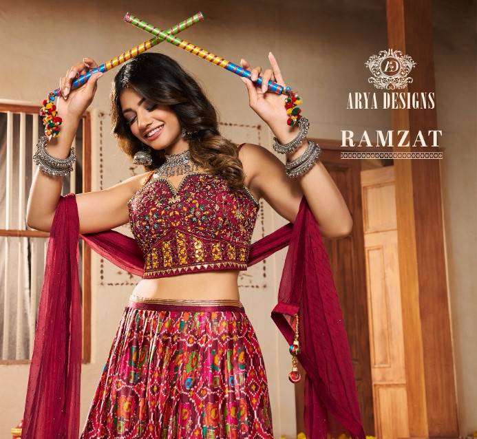 Arya Designs Ramzat 83001 To 83006 Partywear Lehenga Choli Latest Designs