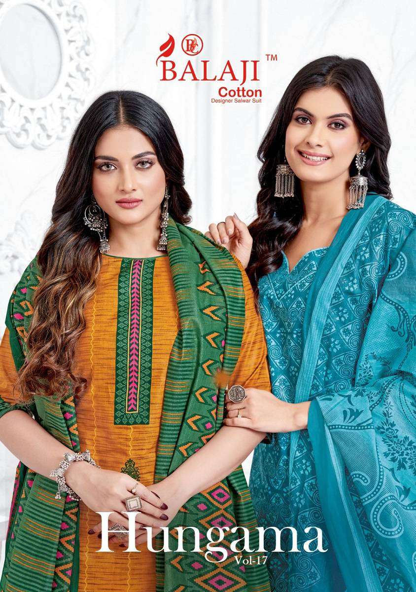Balaji Cotton Hungama Vol 17 Daily Wear Cotton Salwar Suit New Collection
