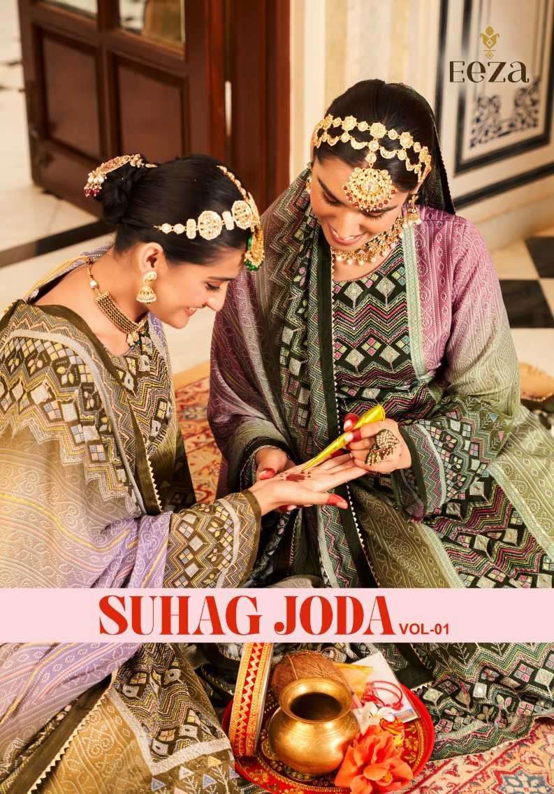 Eeza Suhag Joda Vol 1 Designer Crape Silk Traditional Wear Suit Suppliers