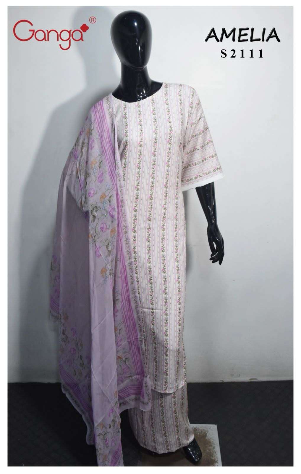 Ganga Amelia 2111 Pure Pashmina Winter Suits New Collection