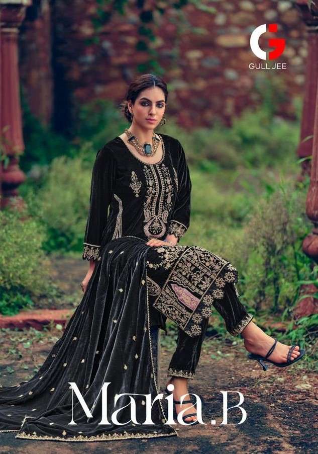 Gull Jee Maria B Designer velvet readymade Collection Winter Collection