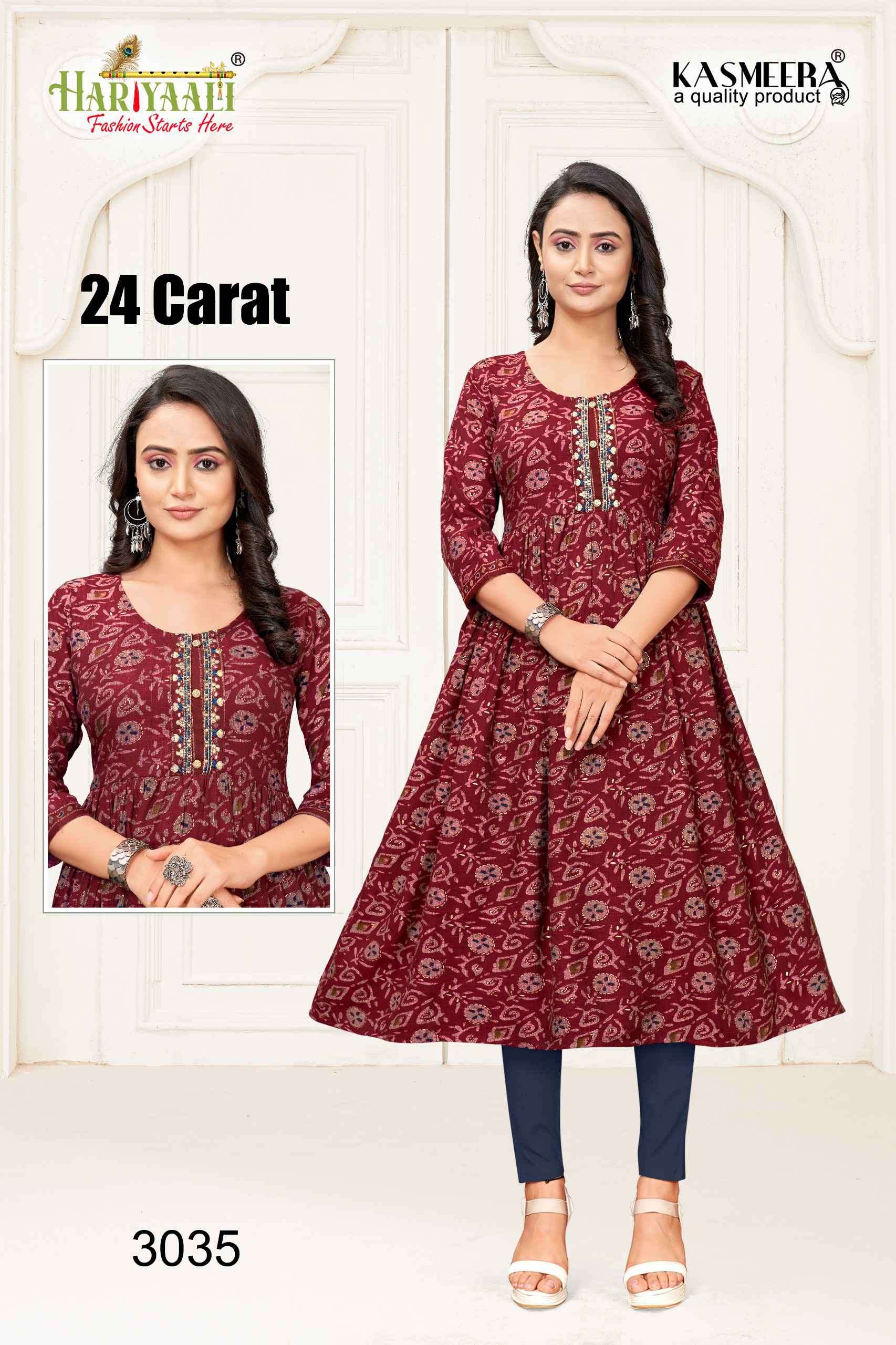 Hariyaali 24 Carat Vol 4 Fancy Wear Rayon Exclusive Kurti Catalog Dealers