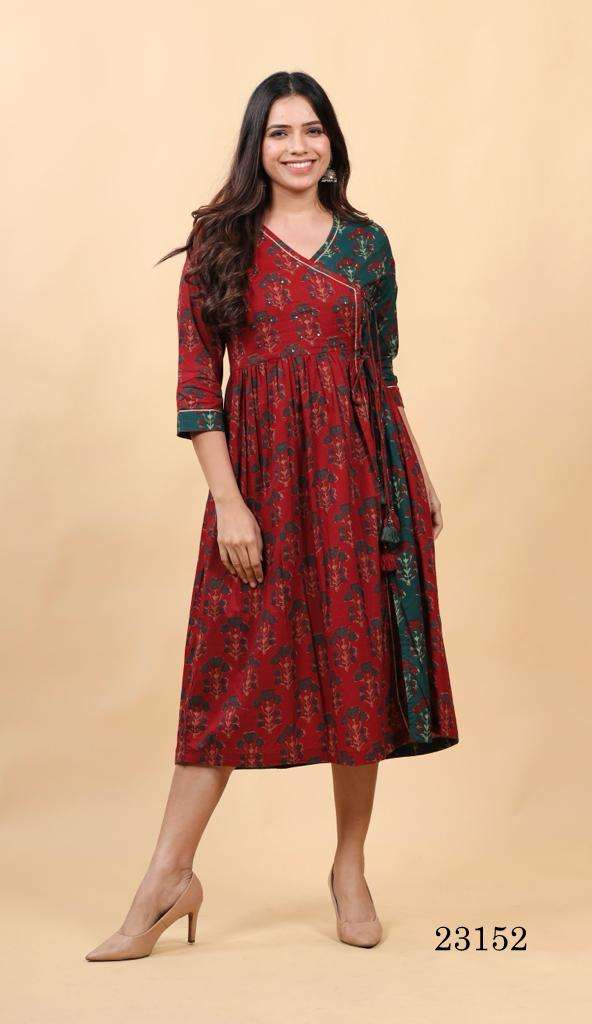 VM197 Cotton Frock Style Kurti, Size: M-XXL at Rs 375 in Ahmedabad | ID:  23087102891