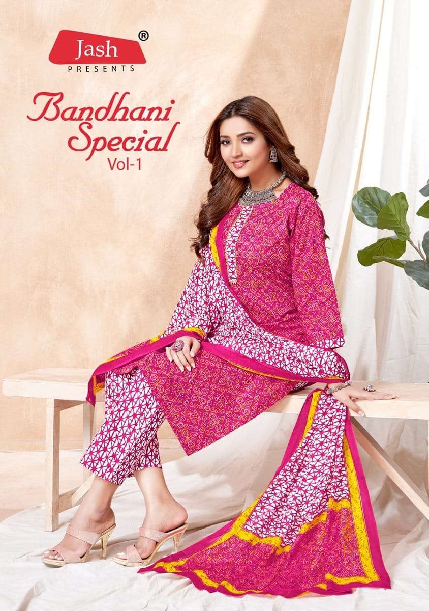 Jash Bandhani Special Vol 1 Fancy Bandhni Print Readymade Suits Suppliers