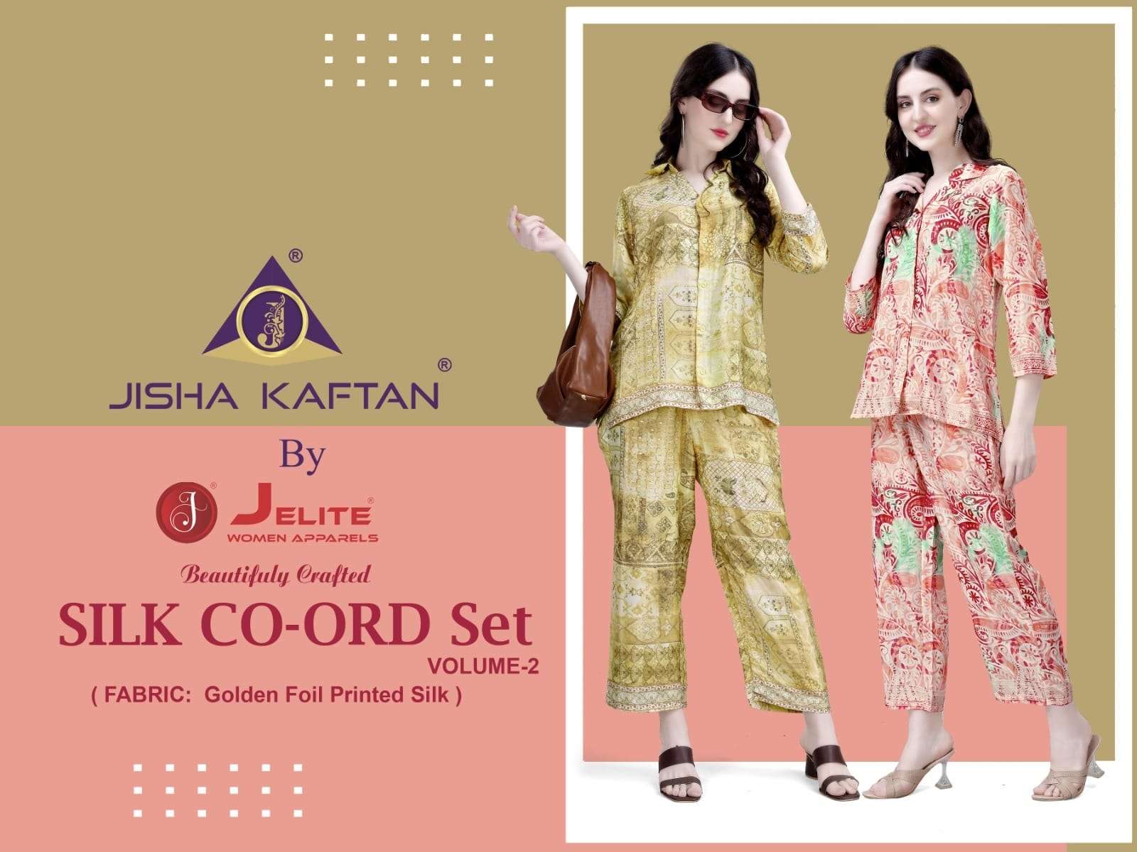 Jisha Kaftan Silk Cord Set Vol 2 Fancy Silk Cord Set Western Outfit Suppliers