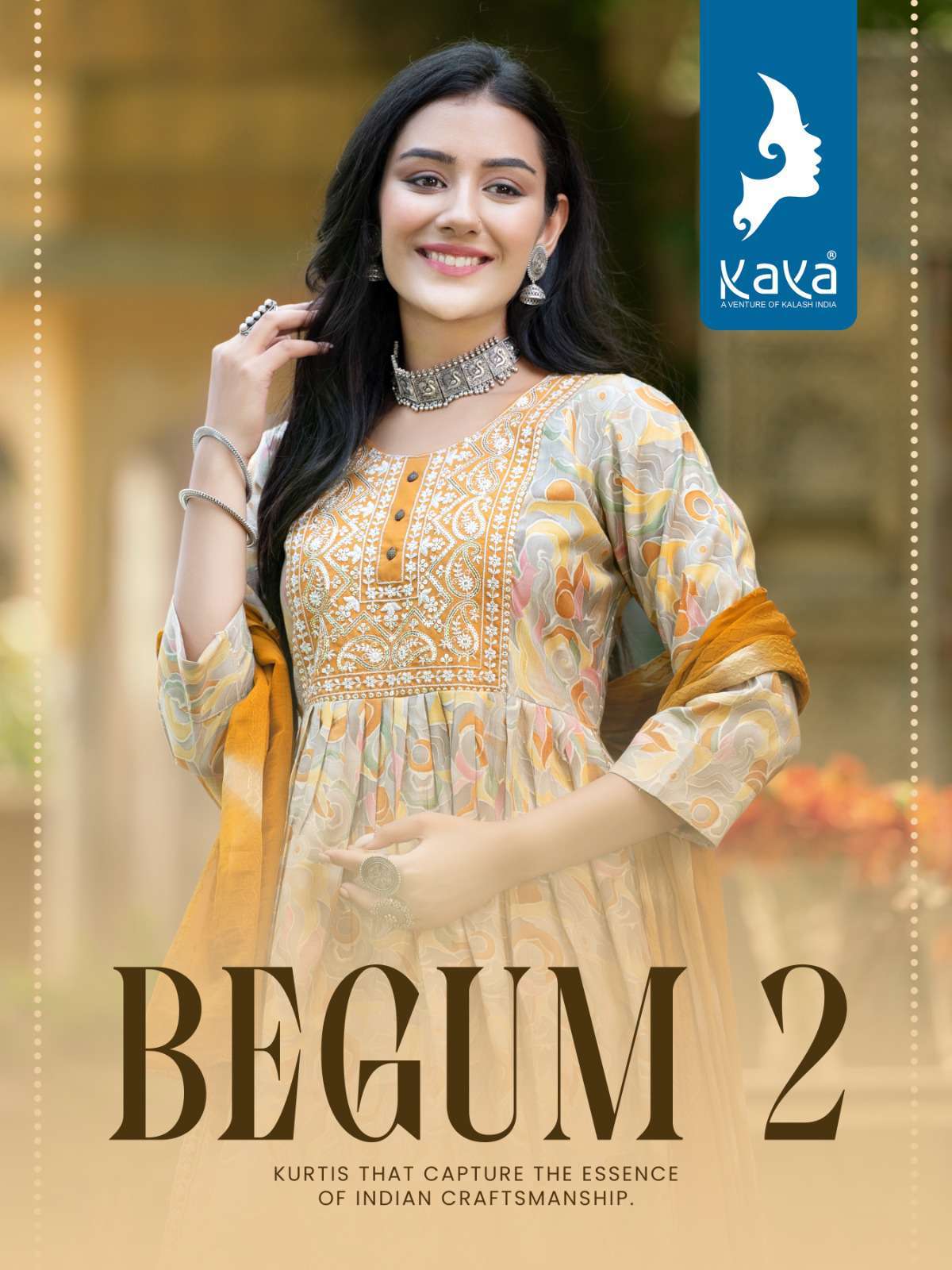 Kaya Begum Vol 2 New Designs Nayra Style Kurti Pant Dupatta Set Wholesaler