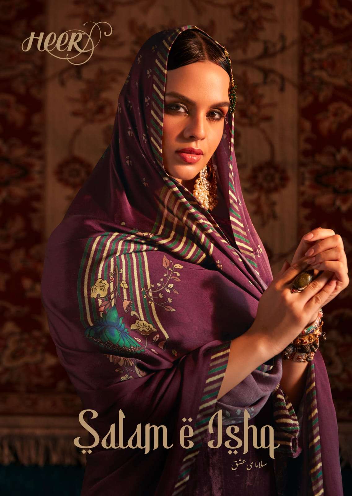 Kimora Heer Salam E Ishq Designer Velvet Suit New Collection